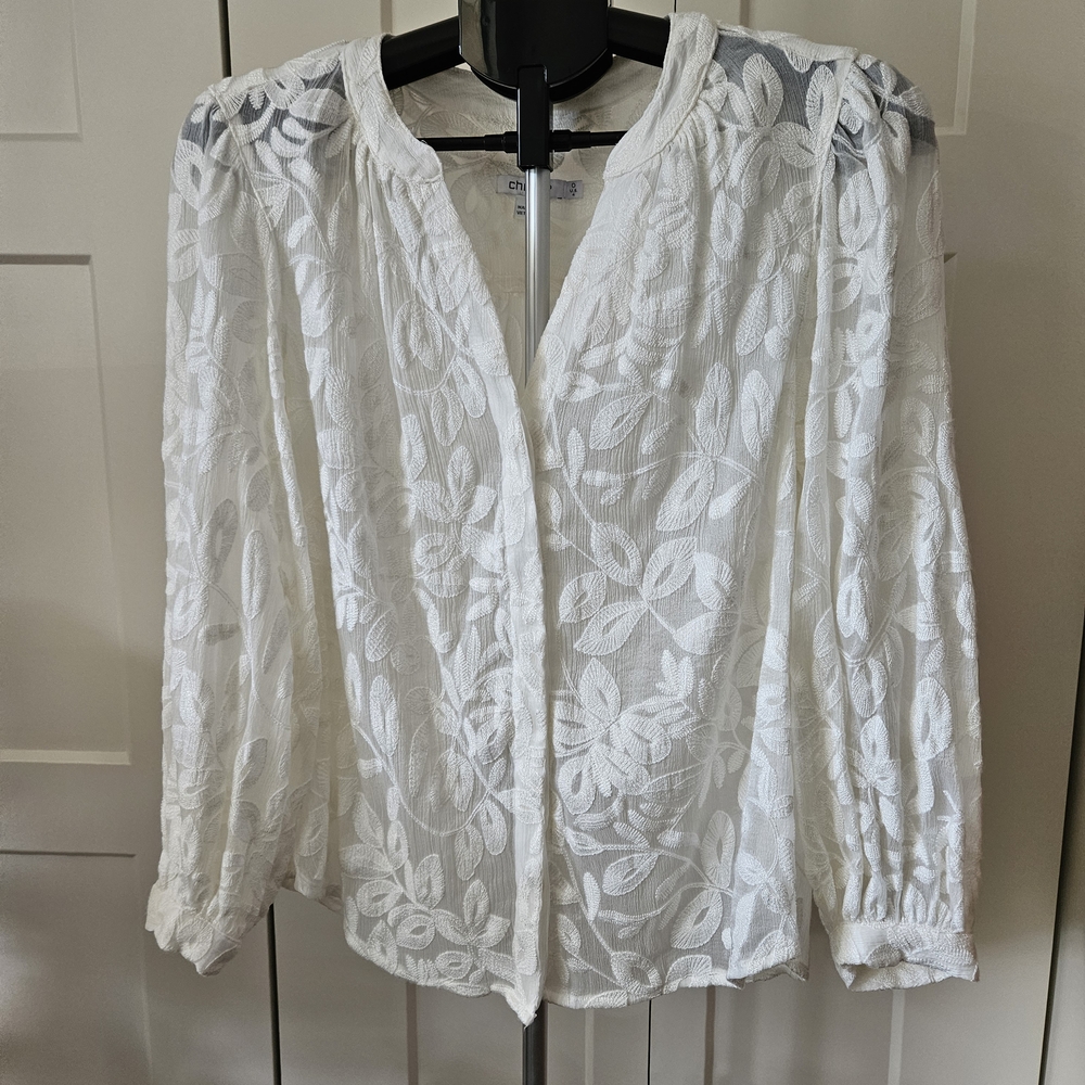 Chicos Elegant Ivory Lace Blouse